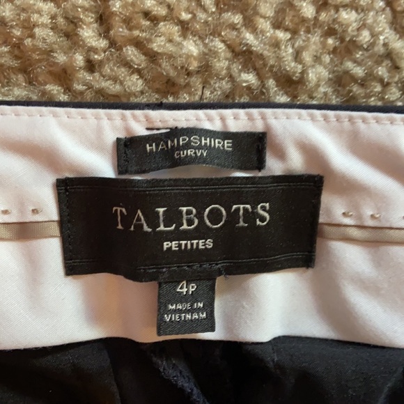 Talbots black ankle pant size 4 petite - Picture 2 of 2